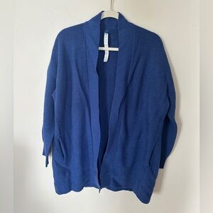 Lululemon merino wool blend ribbed long wrap sweater cardigan Psychic size 12